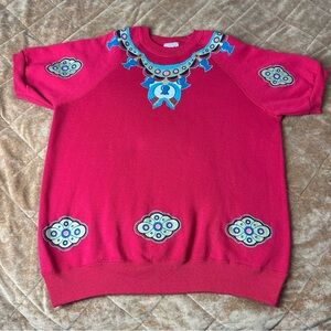 Vintage 90s Native American Lee Shirt Womens Large Tribal Necklace 21.5”X25”